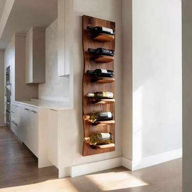 Handcrafted Wall Mounted Wine Rack For Kitchen Decor