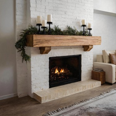 Rustic Fireplace Mantel Beam For Living Room