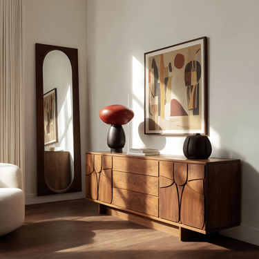 Modern Carved Sideboard For Living Room Or Dining
