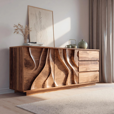 Organic Sculptural Sideboard For Living Room Or Bedroom