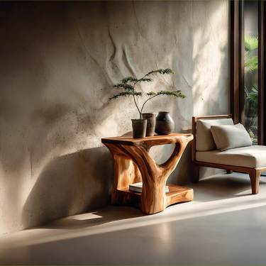 Organic Nature Inspired Side Table For Minimalist Interiors