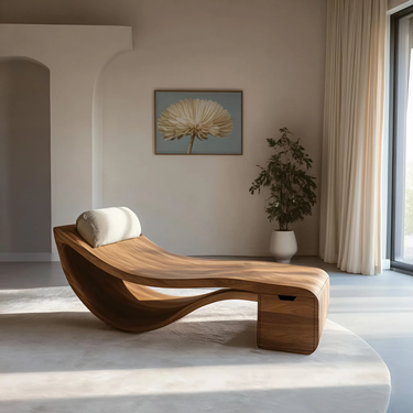 Modern Organic Lounge Chair For Living Room Or Bedroom Decor