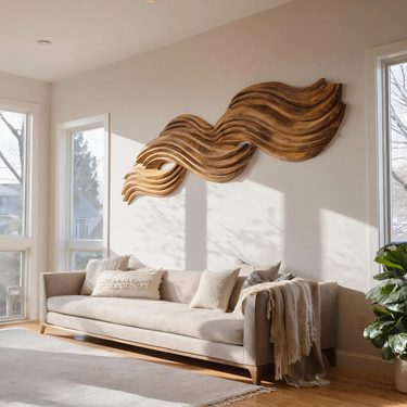 Organic Flow Wall Sculpture For Contemporary Living Room