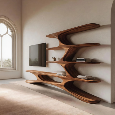 Organic TV Cabinet Branches Design For Contemporary Home Decor