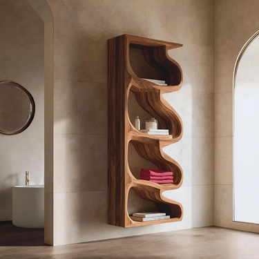 Organic Wall Bathroom Storage For Modern Bathroom Interior