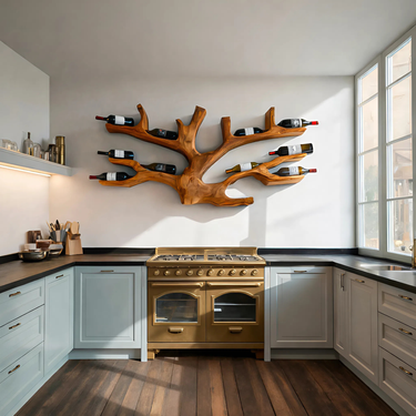 Artistic Wine Holder Wall Rack For Home Bar