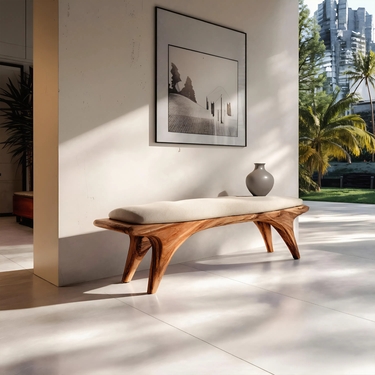 Organic Sculptural Bench For Hallway Furniture