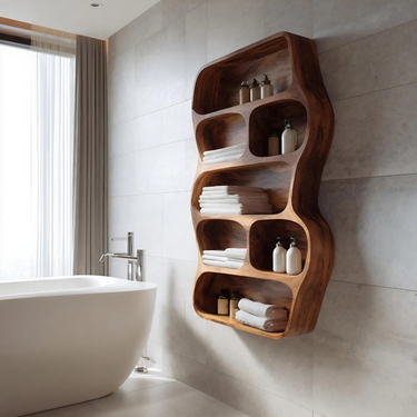 Contemporary Wall Shelf For Bathroom Space