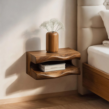 Wall Mounted Nightstand For Minimal Bedroom