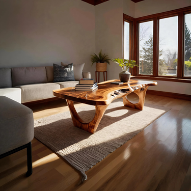 Contemporary Coffee Table Live Edge Design For Living Room